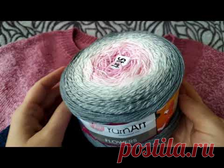 Стоит ли вязать из YarnArt Flowers// Джемпер легко и быстро// Первый видеоопыт)