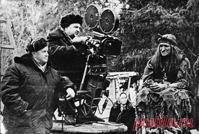 Редкие кадры Александр Роу и актеров со съёмок фильма "Варвара Краса Длинная коса". СССР, 1968 год.