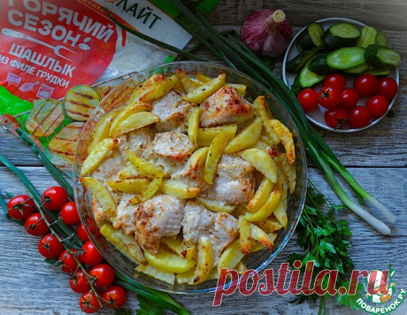 Индейка в маринаде запечённая с картофелем – кулинарный рецепт