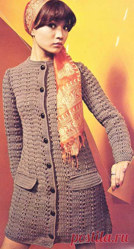 Полупальто крючком