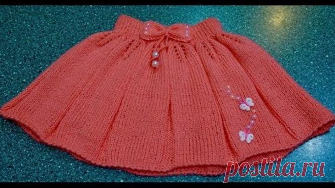 Вяжем юбочку спицами. Юбочка «Красотка» .