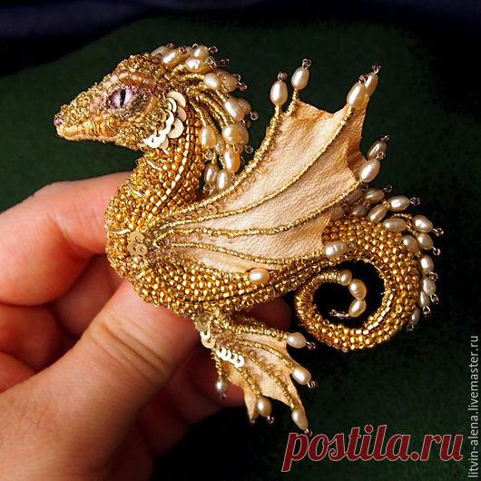 Купить Брошь дракон 
