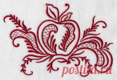 Machine Embroidery Designs at Embroidery Library! - Simply Rosemaling Apple