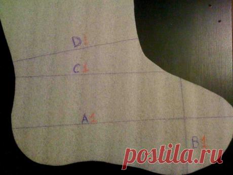 Мк по изготовлению шаблона для валенок