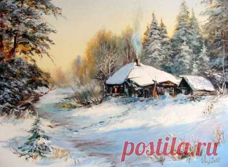 Художник Александр Леднёв. Русская зима