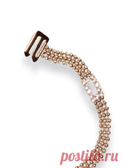 Бретели золотые со стразами