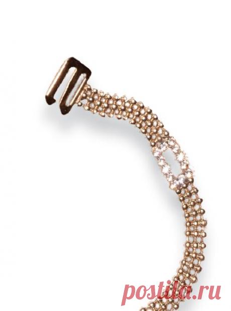 Бретели золотые со стразами