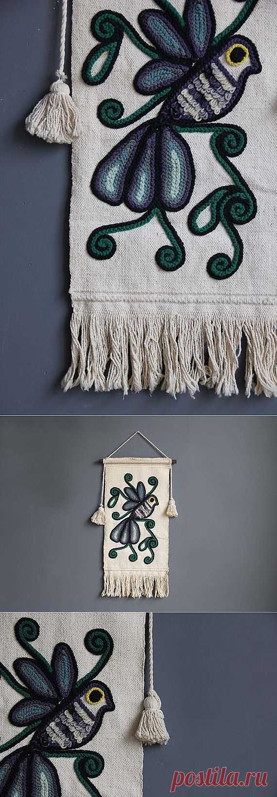 Large Bird Textile Art Wall - ручное ткачество