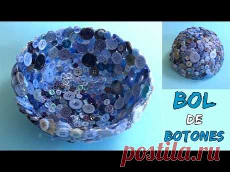 Bol o CUENCO de botones * Manualidades fáciles