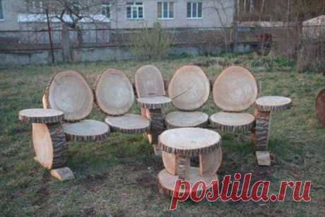 Что можно сделать из спилов для любимой дачи.