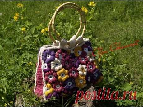 Летняя сумочка вязаная крючком .     Summer a little Bag Crochet