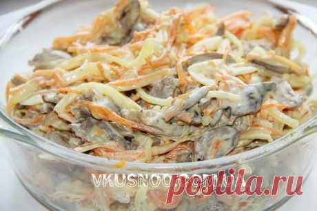 Бесподобный салат с куриными сердечками и морковкой - море удовольствия в одной тарелке!