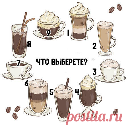 Выберите кофе и узнайте свое предсказание . Милая Я