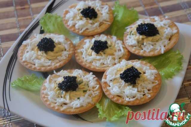 Тарталетки с семгой и креветочным кремом - кулинарный рецепт