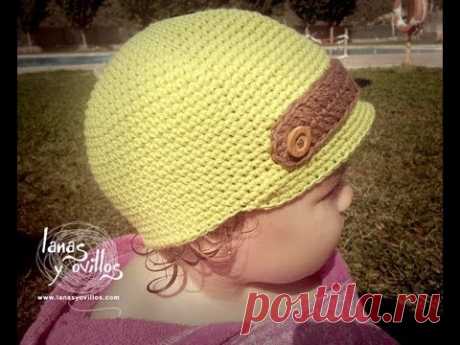 Tutorial Gorro Niño Crochet o Ganchillo Baby Hat (English Subtitles)