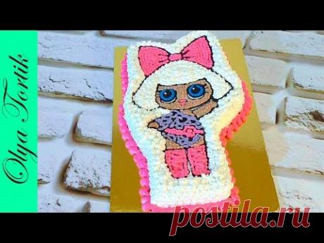 Торт кукла ЛОЛ Cake Doll LOL Кремовые торты Украшение тортов /// Olya Tortik Домашний Кондитер