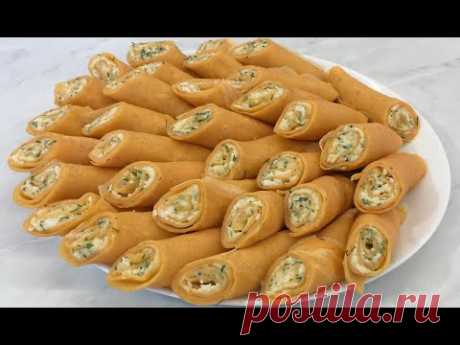 Пикантные Рулетики из Блинов на Закуску Очень Вкусно и Красиво!!! / Роллы из Блинов  / Pancake Rolls