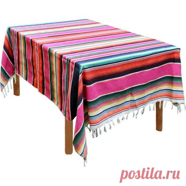 59 x 84 inch Mexican Serape Blanket Tablecloth for Mexican Party Wedding Decorations Outdoor Picnics Dining Table, Large Square Fringe Cotton Handwoven Table Cloth - Walmart.com