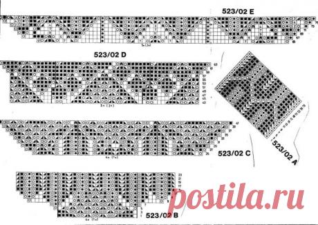 Кружева спицами. Журнал Burda. / Вязание спицами / Вязание для женщин спицами. Схемы