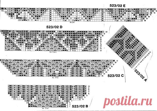 Кружева спицами. Журнал Burda. / Вязание спицами / Вязание для женщин спицами. Схемы