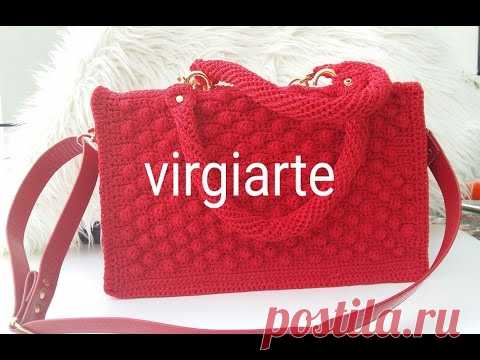 #DIY#Tutorial  Bolso ROJO, Puntada Burbuja 