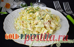 Салат с копченой курицей