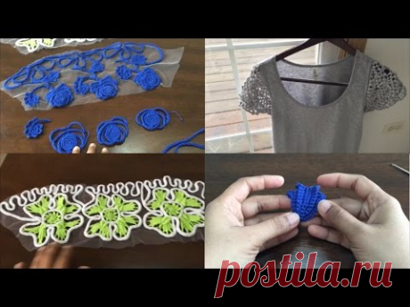 Crochet Pattern - Progress of work and Romanian Point Lace Leaf - YouTube
образец вязания крючком - Ход работы и румынский кружевной лист