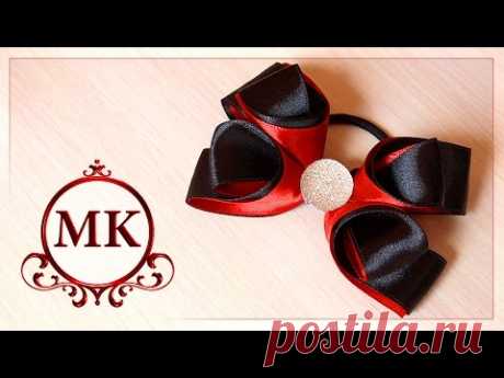 Бант &quot;Кармен&quot;. Канзаши.  Мастер класс./ Gum Bow &quot;Carmen&quot;. Kanzashi.  Master class.