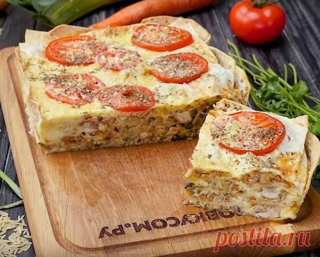 Пирог из лаваша в духовке