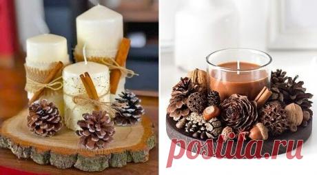 Оригинальный декор для интерьера из шишек — 20 идей на выбор! | ДОМ ЯРКИХ ИДЕЙ | Яндекс Дзен