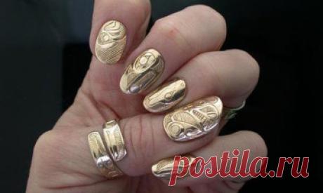 Маникюр с помощью фольги: виды и техника