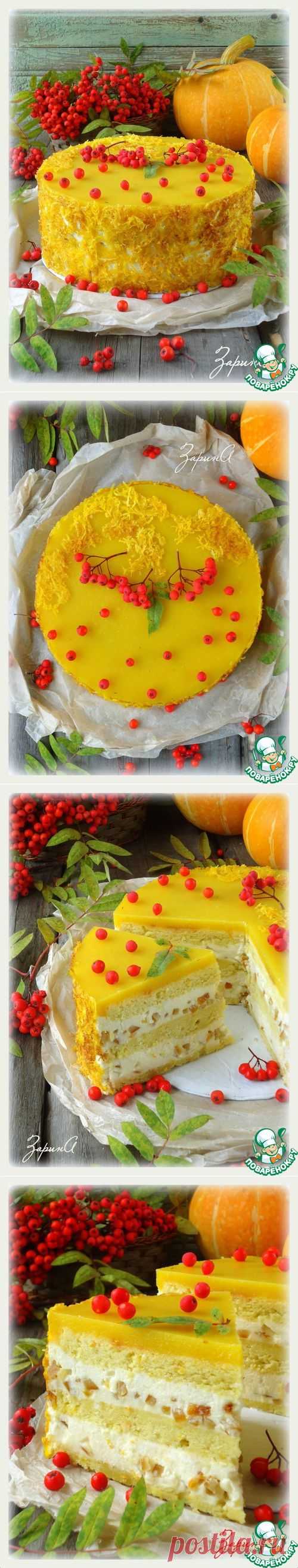 Тыквенный десертный торт - кулинарный рецепт