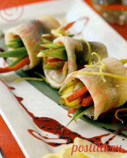 Рецепт ☼ Закуска - Селедка рольмопс