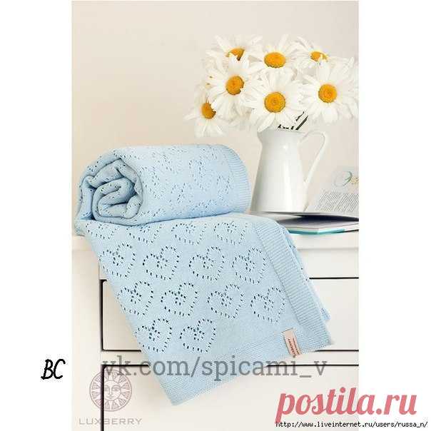 Плед спицами, полный любви — Сделай сам, идеи для творчества - DIY Ideas