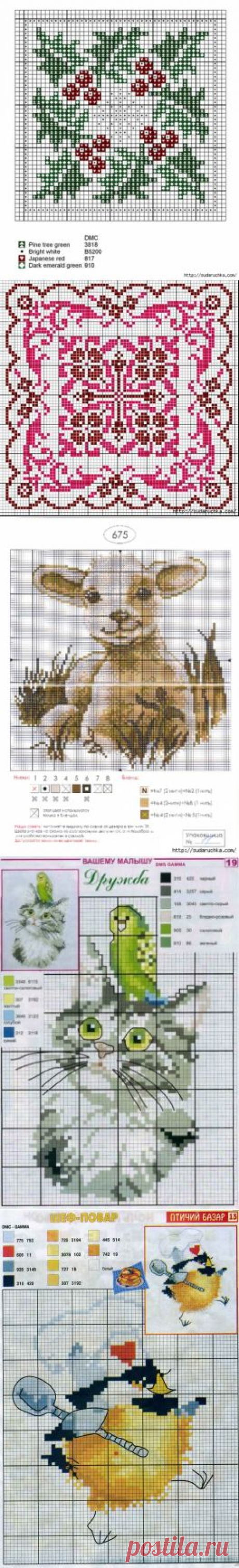 Подборка вышивок от Юлии / Вышивка / Схемы вышивки крестом