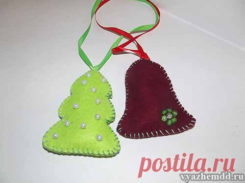 Новогодние игрушки из фетра | Искусница
