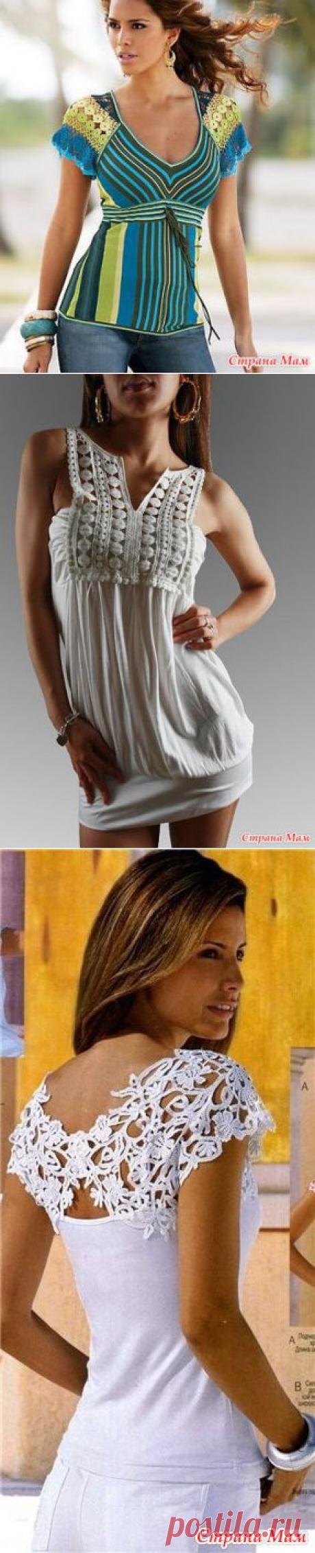 Комбинированные модели: ткань + крючок. - Все в ажуре... (вязание крючком) - Страна Мам