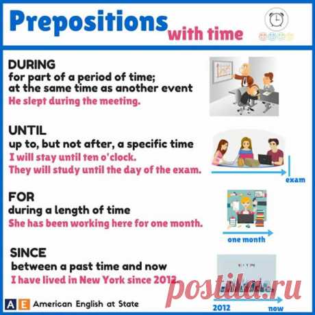 Prepositions With Time – Prepositions With Time By, between, past, during, until, for, since. Follow the list for expressions and examples;
