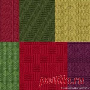 30 узоров спицами. Чередование лицевых и изнаночных петель