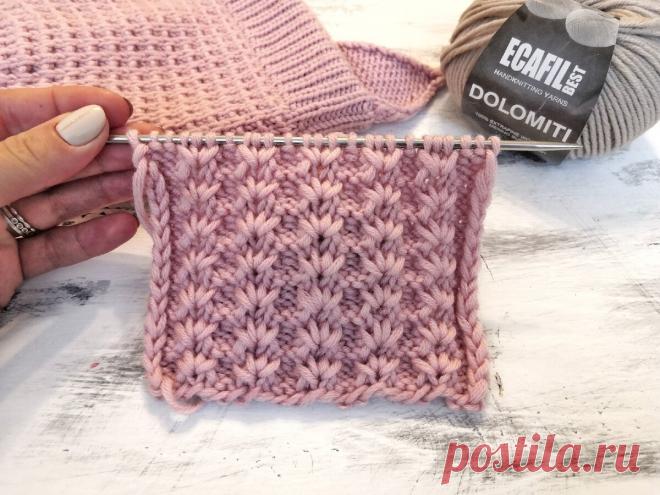 Невероятно красивый узор спицами. | Вяжем дома с Татьяной | Яндекс Дзен