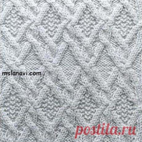 Рельефный узор спицами №61 | Мисс Лана Ви | Ms Lana Vi
