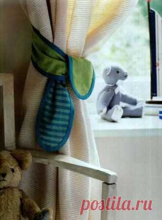 Завязка кушаком для штор. Шторы своими руками.