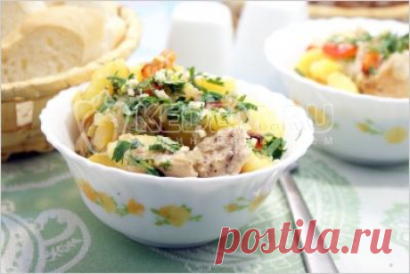 Картофель запеченный с курицей в горшочке - Рецепты. Вторые блюда. Из курицы и птицы
