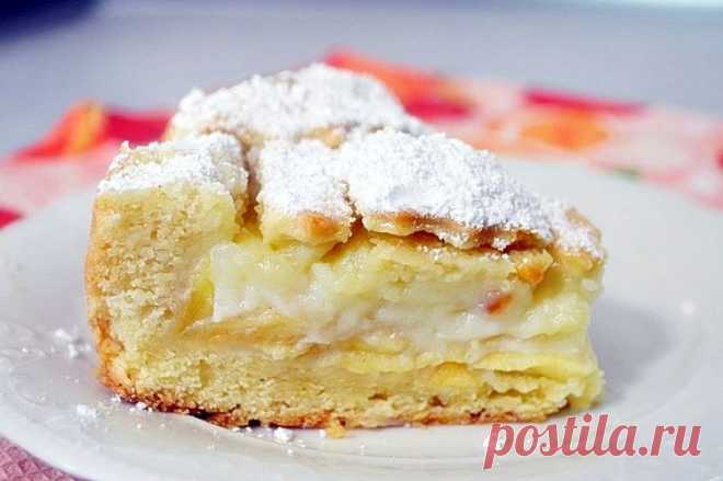 Яблочный пирог с кремом - Простые рецепты Овкусе.ру