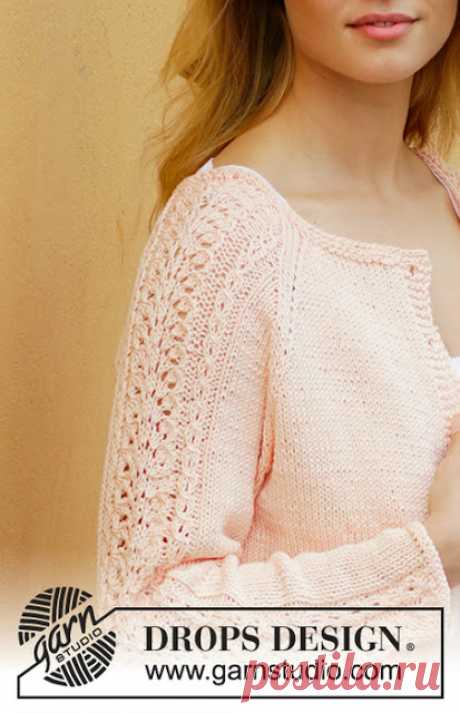 Красивые кардиган и топ спицами 
Кардиган Early May 

 Размеры: S - M - L - XL - XXL - XXXLВам потребуется: пряжа DROPS MUSKAT от Garnstudio 500-550-600-650-750-800 г цвет 10, персик; чулочные и круговые спицы (60 или 80 см) № 4 мм;…