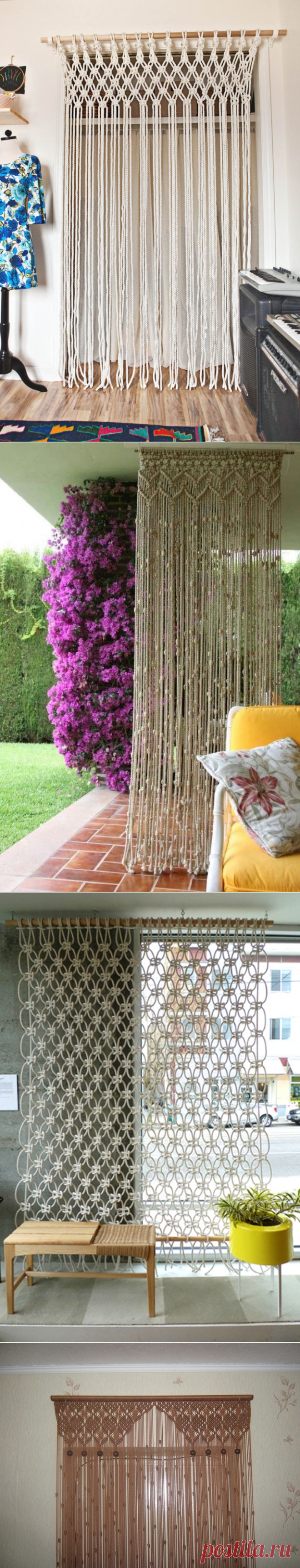 Штора-макраме (DIY, подборка) / Шторы / ВТОРАЯ УЛИЦА