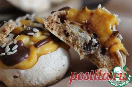 Воздушное шоколадно-кунжутное печенье. Автор: л-лечка23