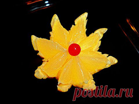 Цветок из лимона! Flower of lemon! Украшения из фруктов! Decoration of fruit! - YouTube