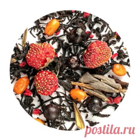 Купить Чай Черный Королевский Бодрящий, тонизирующий, насыщенный, яркий напиток. В нем гармонично сочетаются черный чай Ассам и лесные ягоды. И главное украшение букета это шаманская трава саган-дайля, которая полностью преображает вкус.