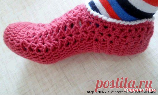 Тапочки-следики ажурные